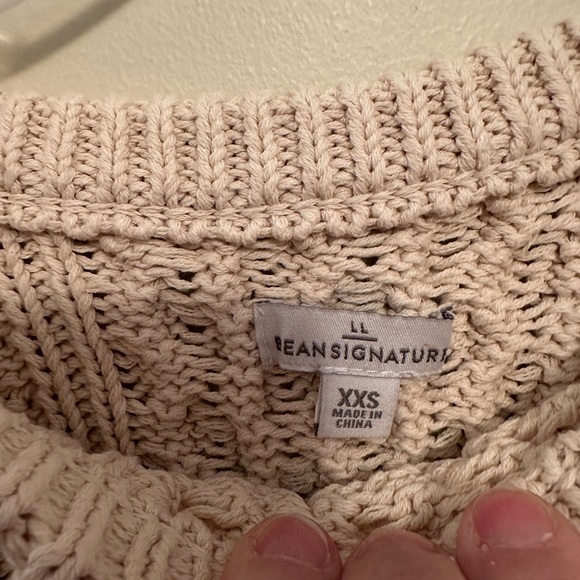 L.L. Bean Womens Fisherman Cable Knit Signature Sweater Side Zip Size XXS - Picture 3 of 6